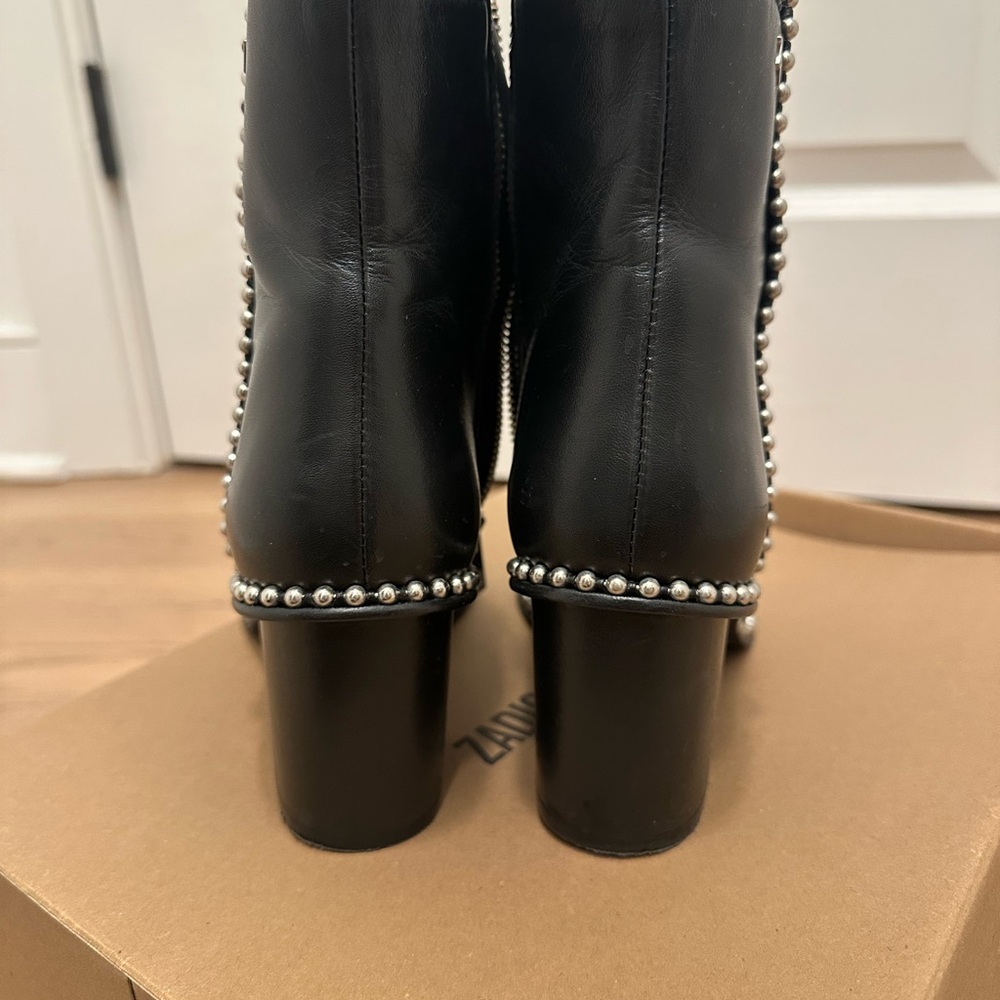 Zadig & Voltaire leather booties with silver studs - Picture 3 of 7